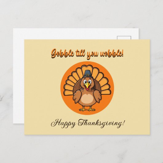 Gobble Till You Wobble Postkarte (Vorne/Hinten)