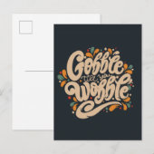 Gobble Till You Wobble Postkarte (Vorne/Hinten)