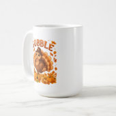 Gobble Turkey Cute Thanksgiving Fall Quote Kaffeetasse (Vorderseite Links)