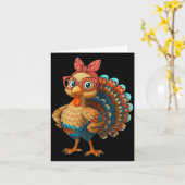 Gobble Turkey Day Happy Thanksgiving For Toddlers Karte (Gelbe Blume)