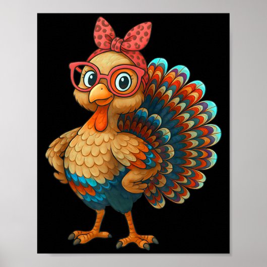 Gobble Turkey Day Happy Thanksgiving For Toddlers Poster (Vorne)