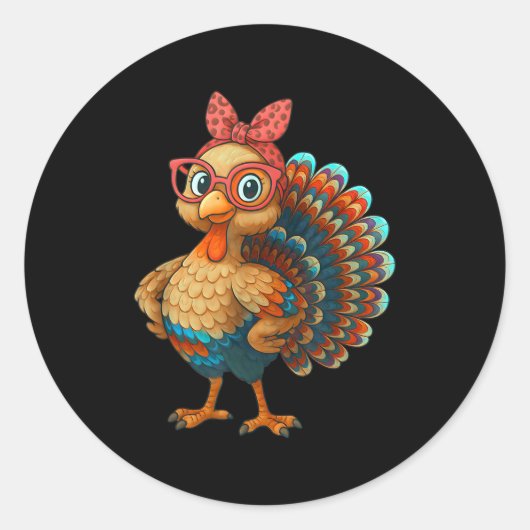 Gobble Turkey Day Happy Thanksgiving For Toddlers Runder Aufkleber (Vorderseite)