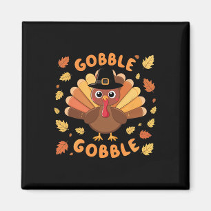Gobble Turkey Erntedank Herbst Ernte Herbst Magnet