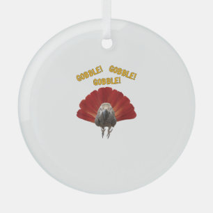 Gobble! Türkischer Erntedank Afrikanischer Grauer Ornament Aus Glas
