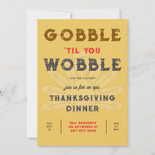 Gobble Wobble Erntedank Dinner Einladung