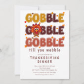 Gobble & Wobble Erntedank Einladung (Vorderseite)