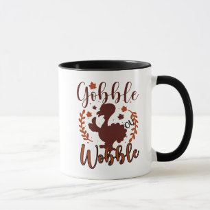 Gobble Wobble Wordart Türkei Erntedank Tasse
