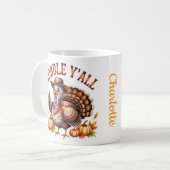 Gobble y'all western Thanksgiving  Kaffeetasse (Vorderseite Links)