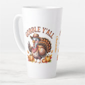 Gobble y'all western Thanksgiving Milchtasse (Linke Ecke)