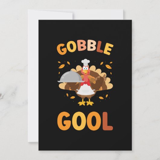 Gobblegool Truthahn Erntedankfest Einladung (Vorderseite)