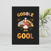 Gobblegool Truthahn Erntedankfest Einladung (Stehend Vorderseite)