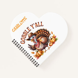 Gobbley'all westlicher Erntedankfest-Style Notizblock