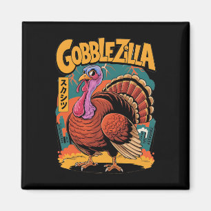 Gobblezilla Funny Erntedank Türkei Magnet