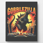 Gobblezilla Spooky Türkei Erntedank Gobble Fotoplatte (Vorderseite)