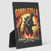 Gobblezilla Spooky Türkei Erntedank Gobble Fotoplatte (Seite)