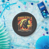 Gobblezilla Spooky Türkei Erntedank Gobble Pappteller (Party)