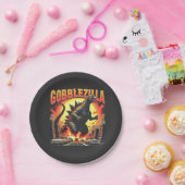 Gobblezilla Spooky Türkei Erntedank Gobble Pappteller (Party)
