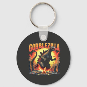 Gobblezilla Spooky Türkei Erntedank Gobble Schlüsselanhänger