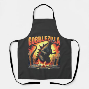 Gobblezilla Spooky Türkei Erntedank Gobble Schürze