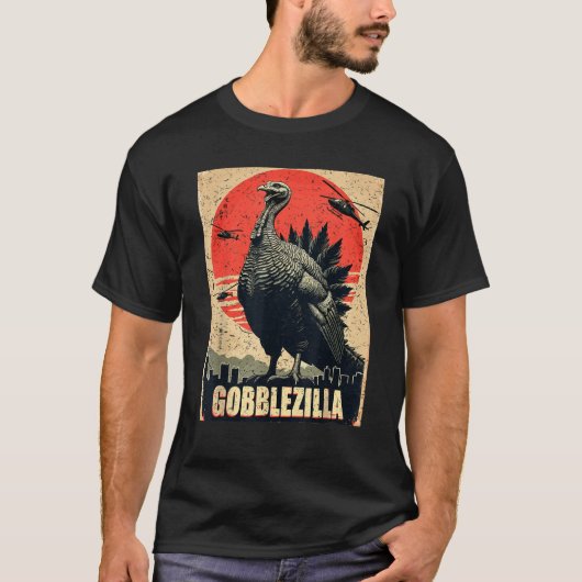 Gobblezilla Türkei Spaß Unisex Erwachsene Kinder S T-Shirt (Vorderseite)