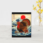 Gobblezilla Turkey Funny Thanksgiving For Men Wome Karte (Gelbe Blume)