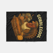 Gobbol Truthahn Bäcker Thanksgiving Fleecedecke (Vorderseite (Horizontal))
