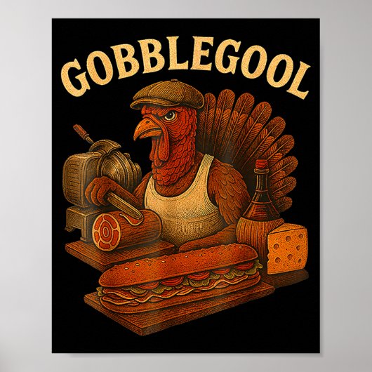 Gobbol Truthahn Erntedankfest  Poster (Vorne)