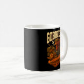 Gobbol Turkey Gobble Gool Thanksgiving Retro Kaffeetasse (VorderseiteRechts)
