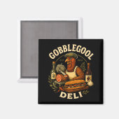 Gobbol Turkey Thanksgiving Italian Turkey Chef  Magnet (Vorderseite/Rückseite)