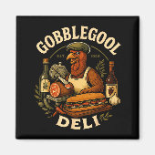 Gobbol Turkey Thanksgiving Italian Turkey Chef  Magnet (Vorne)