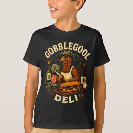 Gobbol Turkey Thanksgiving Italian Turkey Chef T-Shirt (Vorderseite)