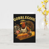 Gobbol Turkey Thanksgiving  Karte (Gelbe Blume)