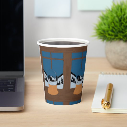 Gobelet en Papier Hivernal - Boule à Neige Pappbecher (InSitu)