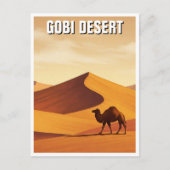 Gobi Desert Camel Travel Postkarte (Vorderseite)