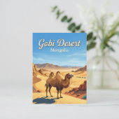 Gobi-Wüste Mongolei Postkarte (Stehend Vorderseite)