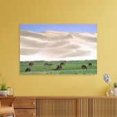 Gobi-Wüste | Wilde Pferde Leinwanddruck (Insitu (Wohnzimmer))