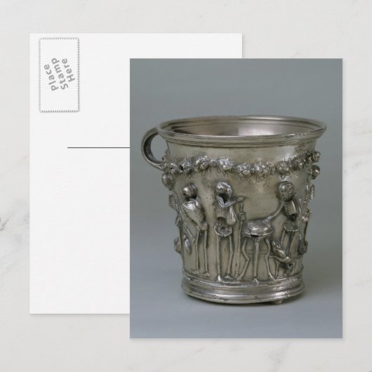 Goblet mit Skelettprägung Postkarte (Vorne/Hinten)
