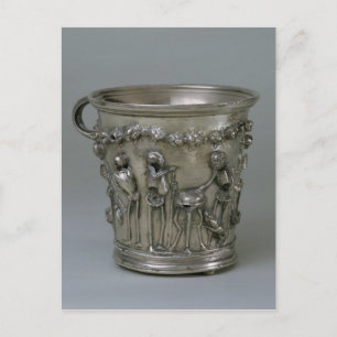 Goblet mit Skelettprägung Postkarte