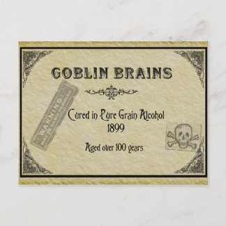 Goblin Brains Rezeptkarte Postkarte