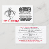 Goblin Card buchen Visitenkarte (Vorne/Hinten)