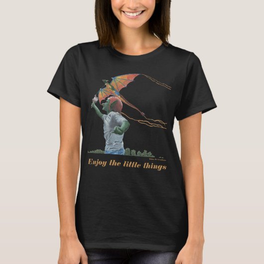 Goblin Child Flying Dragon Drache Drache Fantasy T T-Shirt (Vorderseite)