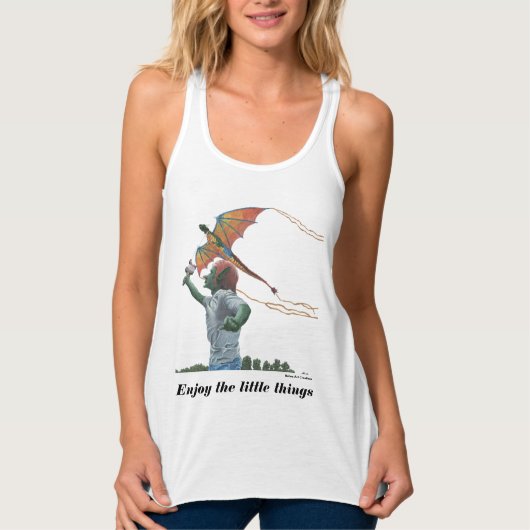 Goblin Child Flying Dragon Drache Fantasy Art Shir Tank Top (Vorderseite)
