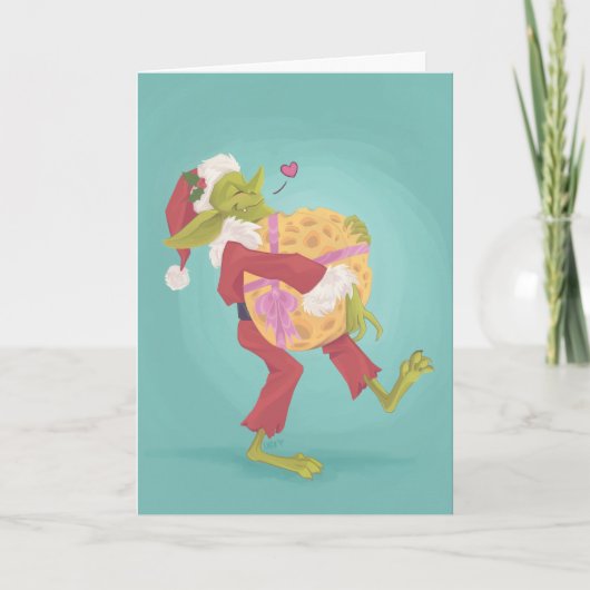Goblin Christmas Card Feiertagskarte (Vorderseite)