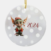 Goblin Christmas Elf Keramik Ornament (Vorne)