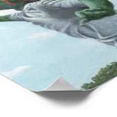 Goblin Flying Dragon Drache Fantasy Mauer Kunst Poster (Ecke)