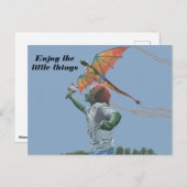 Goblin Flying Dragon Drache Fantasy Postkarte (Vorne/Hinten)