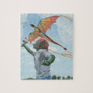 Goblin Flying Dragon Drache Kleines Fantasiepuzzle Puzzle