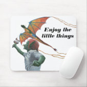 Goblin Flying Dragon Kite Fantasy Mouse Pad Mousepad (Mit Mouse)