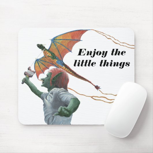 Goblin Flying Dragon Kite Fantasy Mouse Pad Mousepad (Mit Mouse)