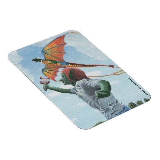 Goblin Flying Dragon Kite Flexible Fantasy Magnet (Rechte Seite)